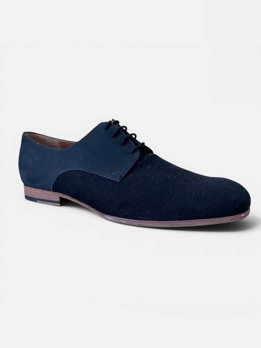 Rachel Comey Mens Uncle Dan Oxford Shoe Sz 10.5 Navy Blue Leather Twill Loafer